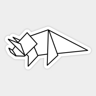 Origami Triceratops Sticker